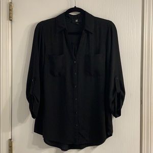 Black Button Down Blouse